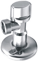 Robinet d'angle en laiton avec rosette, raccord de tuyauterie pour salle de bain, vente en gros
