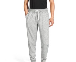 Los pantalones de chándal de cintura media para hombre más vendidos, Joggers holgados de algodón con decoración de encaje, Joggers ajustados lisos informales con logotipo personalizado - Product Image 1