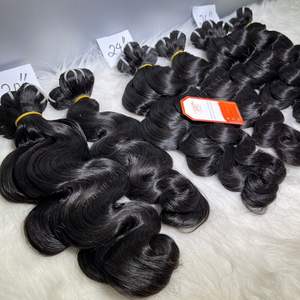 Extensions de cheveux vierges vietnamiennes de qualité supérieure, lots de cheveux ondulés, fabrication de perruques, prix de gros, grande usine, stock important au Vietnam - Product Image 5