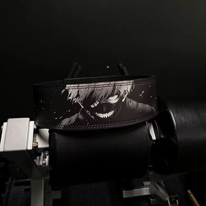 Venta al por mayor de alta calidad Anime Powerlifting gimnasio peso cinturón cuero de vaca levantamiento de pesas deadlifting gimnasio cinturón para hombres - Product Image 4