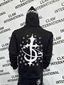 เสื้อฮู้ดดี้และกางเกงวอร์มทรงสกินนี่ พิมพ์ลายโลโก้ด้วยเทคนิคการถ่ายเทความร้อนคุณภาพสูง ผ้าฝ้าย 100% หนานุ่ม ระบายอากาศได้ดี แห้งเร็ว เหมาะสำหรับฤดูหนาว แบบสั่งทำพิเศษ - Product Image 5