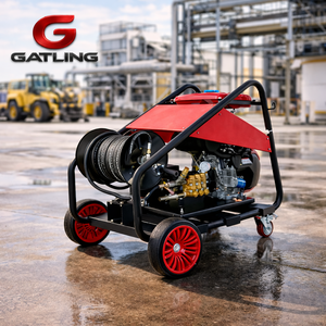 27HP 200Bar 2900psi Gasoline Hydro Jetter Pipeline Dredging Professional Sewer Jetting <strong>Contractors</strong> Power Tool Petrol Jet Wash - Product Image 1