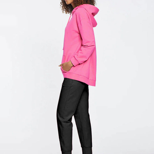 Sudadera con Capucha Premium de Alta Calidad para Mujer, Invierno 2024, Color Sólido, Manga Larga, 100% Algodón, Forro Polar en la Parte Delantera, para Exteriores - Product Image 4