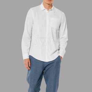 เสื้อเชิ้ตลำลองผ้าฝ้าย/โพลีเอสเตอร์ทนทานรุ่นใหม่ล่าสุดสำหรับฤดูใบไม้ผลิ เนื้อผ้าแคนวาสระบายอากาศได้ดี คุณภาพสูง ดีไซน์ปรับแต่งได้ - Product Image 2
