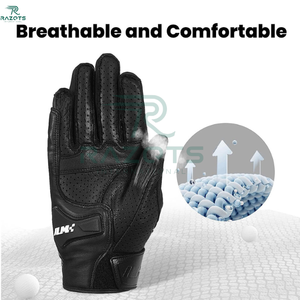 Gants de moto en cuir unisexes imperméables à doigts entiers, légers, pour l'hiver, best-sellers, dernier design - Product Image 4