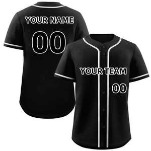 Camiseta de Béisbol Unisex TMS RG T Negra, Talla Grande, 100% Poliéster, Impresión Digital con Nombre del Equipo 00, Transpirable, Secado Rápido, para Todas las Temporadas - Product Image 4