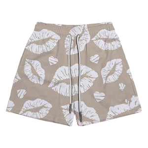 Pantalones cortos de malla de poliéster personalizados de doble capa impresos al por mayor sublimación de baloncesto pesado de verano para hombre de 5 pulgadas con bolsillos - Product Image 5