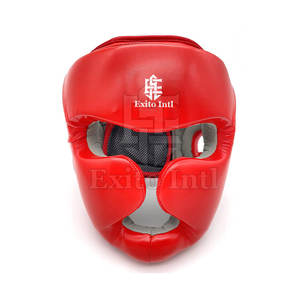 Protector de cabeza de cuero de diseño personalizado de alta calidad, equipo de protección de estilo deportivo para boxeo - Product Image 1