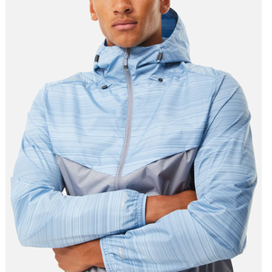 Custom Men's Two-Piece Windbreaker Tracksuit Streetwear Reflective Zip Nylon Plus Size Printed Design Windbreaker Shorts <b>Jacket</b> - Product Image 6