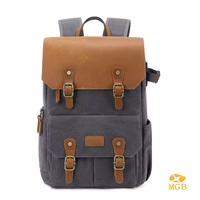 Ransel Fotografi bahu ganda SLR Oxford tujuh warna, ransel fotografi tahan air kapasitas besar, ransel luar ruangan ritsleting portabel