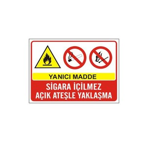 Firefighting Equipment Accessory No Smoking No <b>Open</b> Flames <b>Sign</b> for Flammable Materials - Product Image 1