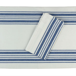 Ensemble de serviettes et napperons Bistro 100% coton-Bleu tissé à séchage rapide pour usage domestique - Product Image 1