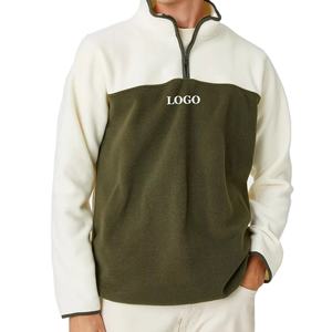 เสื้อสเวตเตอร์แขนยาวสำหรับผู้ชายผ้าคอตตอนผสมบล็อกสีแบบใหม่ล่าสุดออกแบบโลโก้ได้ตามต้องการ - Product Image 1