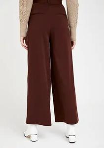 Pantalon taille naturelle de bureau à jambe large mi-décontracté pantalon durable maigre solide vêtements pour femmes pantalons pantalons fabriqués au Vietnam - Product Image 5