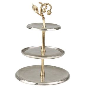 Esclusivo supporto per torte in metallo a 3 livelli utilizzato dai pasticcieri di ristorazione di fascia alta delle panetterie boutique e dagli stilisti di eventi nuziali - Product Image 2