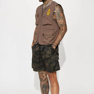 Chaqueta deportiva de secado rápido para exteriores para hombre, chaleco cargo multibolsillo personalizado con lona transpirable para uso de verano y seguridad Bre - Product Image 3