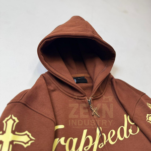 Nouveaux sweats à capuche pour hommes avec motif graphique croisé, impression sérigraphique, logo personnalisé, streetwear, coton, lettres imprimées, respirants, OEM - Product Image 6