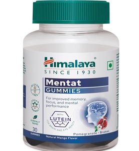 Himalaya giữ gìn sức khỏe mentat Gummies 30N chai cho bộ nhớ tập trung và duy trì thảo dược bổ sung xoài flavour với Brahmi, anar - Product Image 1