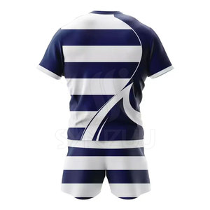 Los más vendidos 100% poliéster de calidad superior para adultos Rugby fútbol desgaste personalizado nombre del equipo transpirable conjuntos de uniformes deportivos - Product Image 3