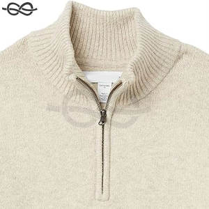 Jersey con cremallera de cuarto para hombre, sudadera de lana Polar con cuello levantado, camisa térmica de manga larga, cálido y cómodo para invierno y otoño - Product Image 6