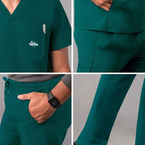 Nouveaux ensembles de costumes de gommage en gros ensemble de jogging pour hommes meilleure vente de combinaisons de gommage médicales respirantes en Spandex - Product Image 3