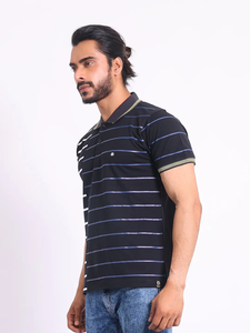 Camiseta de algodón 100% mercerizado Premium a la moda, Media manga de ajuste Regular para cuello de Polo, camisetas cómodas y elegantes para hombre - Product Image 5