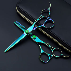 Gran oferta, tijeras de peluquero coloridas de acero inoxidable hechas a medida, tijeras de peluquero para cortar el pelo al por mayor - Product Image 5