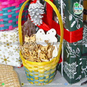 PRODUCTO SUPERIOR Una forma encantadora de presentar golosinas de Pascua: elegante cesta de regalo de bambú con alta calidad - Product Image 4