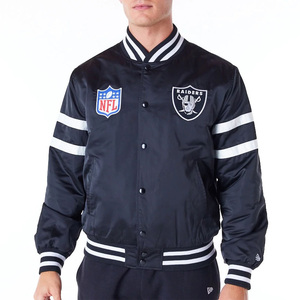 High Quality Custom Button <b>Men</b> Bomber <b>Jackets</b> Blank Silk Satin Varsity Letterman Baseball <b>Jackets</b> Embroidered Logo Manufacturer - Product Image 1