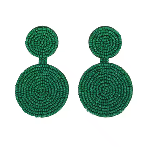 Pendientes coloridos hechos a mano con cuentas de semillas para mujer, diseño colgante de gota larga, accesorios de moda de fiesta de estilo clásico - Product Image 4