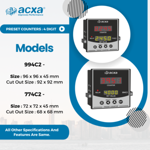 Contador preestablecido digital industrial Acxa-994C2 (Grande) - Product Image 2