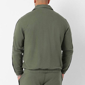 Chándales de hombre con cremallera de material transpirable 100%/chándales de entrenamiento de gimnasio de alta resistencia para hombre a la venta - Product Image 5