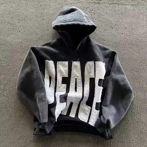 Sudadera con Capucha Retro Y2K Gótica Casual con Alfabeto, 400-500 GSM, Poliéster/Algodón, Transpirable, Ecológica, Moda de Verano, Talla Grande para Hombre - Product Image 2