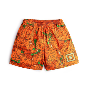 Shorts de basket-ball personnalisés pour hommes en polyester OEM, broderie, design personnalisé, double maille, sublimation, vintage, pour l'été - Product Image 4