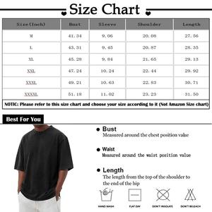 OEM 100% algodón hombres al por mayor de gran tamaño camiseta Unisex Street-Wear Hip Hop ácido lavado gráfico Vintage camiseta en blanco para hombres - Product Image 5