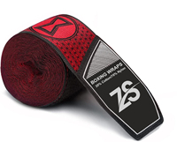 Bandages de boxe en coton personnalisés ZEBRA SPORTS pour hommes et femmes, 180 pouces, boucle élastique pour le pouce, protection des poignets, Muay Thai MMA
