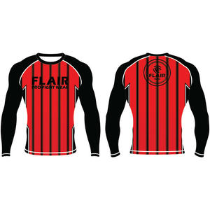 เสื้อไนลอน BJJ ป้องกันผดผื่นป้องกันรังสียูวียาวเสื้อบีบอัดกันยูวีทนทานออกแบบได้ตามต้องการระบายอากาศและใส่สบาย - Product Image 2