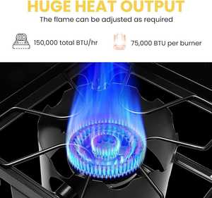 Đôi Burner Ngoài Trời Nấu Ăn Cắm Trại Burner Top Bảng Xách Tay Áp Lực Cao Thổ Nhĩ Kỳ Nấu Ăn Bếp Gas - Product Image 4