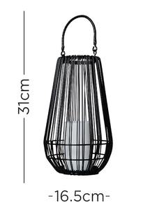 ตะกร้าใส่เทียนลวดเหล็กเคลือบสีดำ ตกแต่งบ้านหลายระดับ พร้อมที่ใส่เทียนทีไลท์ - Product Image 2