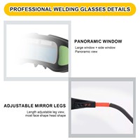 Lunettes de soudage auto-assombrissantes Boasta, lunettes de soudage à énergie solaire, lentilles à couleurs réelles, protection oculaire de soudage réglable