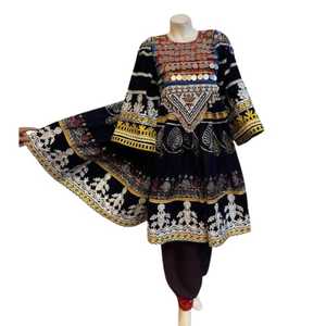 ชุดเดรสยาวสไตล์อัฟกันของผู้หญิงชุดเดรสแม็กซี่อัฟกานิสถานชุดเดรสแฟนซีสไตล์พลัสไซส์ระบายอากาศได้ดี - Product Image 1