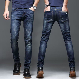 2025 nouvelle mode haute qualité en gros droite affaires décontracté extensible grande taille hommes jean conceptions personnalisées couleur unie - Product Image 4