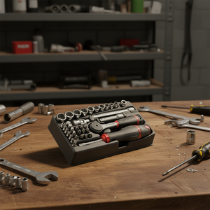 ชุดซ็อกเก็ตและบิตเฟคอม 1/4'' เมตริก 6 จุด 37 ชิ้น - Product Image 3