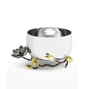 Tazón Redondo de Metal para Servir Alimentos, Utilizado para Decoración del Hogar y Hoteles, Tazón para Servir en la Mesa, Diseño Único y Moderno - Product Image 2