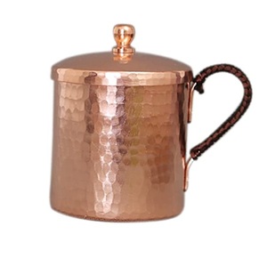 Taza de servidor de agua con beneficios para la salud de uso diario, taza de agua de cobre puro decorativa artesanal para beber agua de alta capacidad - Product Image 4
