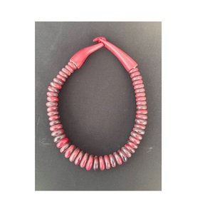 Collier de perles plates en résine de bois antique de grande qualité nouveau modèle 2025 fabriqué à la main de meilleure qualité collier en résine de bois en gros - Product Image 6