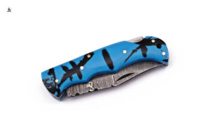 Offre Spéciale personnalisé fait à la main en acier damas couteau de poche pliant en cuir manche en bois beaux couteaux de Camping en plein air Support OEM - Product Image 5
