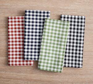 Las últimas servilletas de algodón hechas a mano ecológicas Patrón rectangular a cuadros lavable para bodas Reuniones familiares - Product Image 1