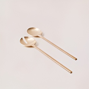 Serveur de salade de mariage en acier inoxydable argenté brillant à prix de gros indien le plus vendu lot de 2 pour la maison, les hôtels et les restaurants - Product Image 4