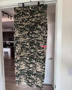 High Quality <b>Men's</b> Casual Style Cotton Flared Pants Camo Wide Leg <b>Baggy</b> Working Sweats with Custom Graphics Printed - Product Image 2